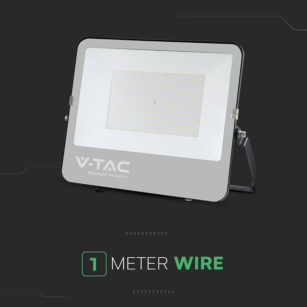 V-Tac 200W LED projektør - 185LM/W, arbejdslampe, udendørs - 100W, 230V, 37000lm, RA70, 5 års garanti, IP65