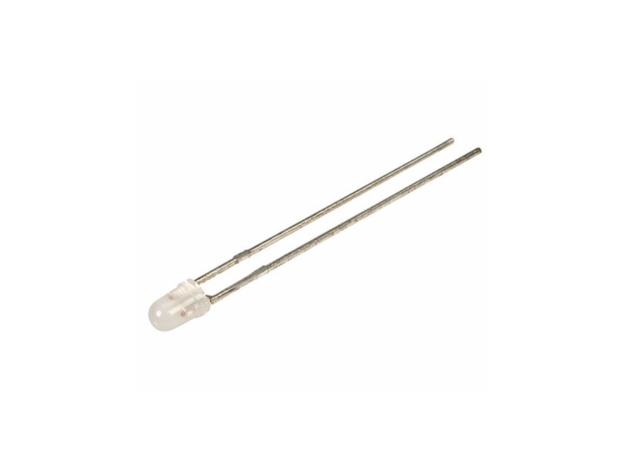 3mm LED - Bipolar Tofarve, RØD/GRØN, Diffus hvid hus (60°)