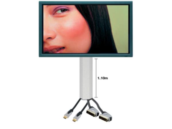 Alu. kabelkanal - 33 x 1100mm, HVID