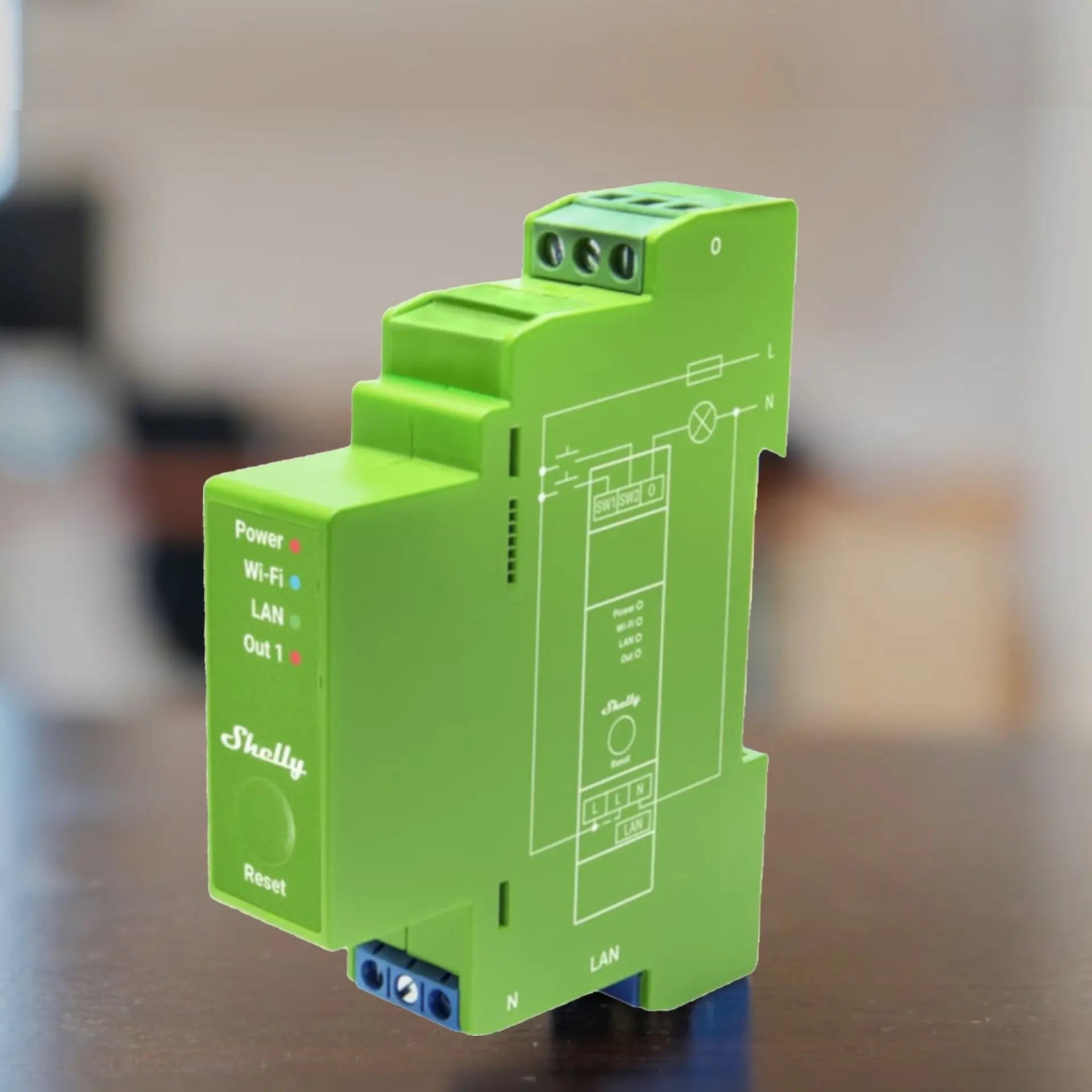 Shelly Pro Dimmer 1PM - WiFi tavlelysdæmper 200W