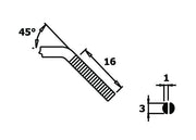 Prof. langkæbet bøjet spidstang (152mm)