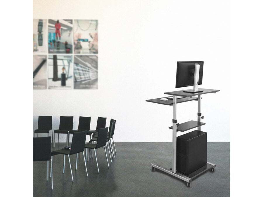 Mobil sidde- og stå arbejdsbord - maks. 60kg