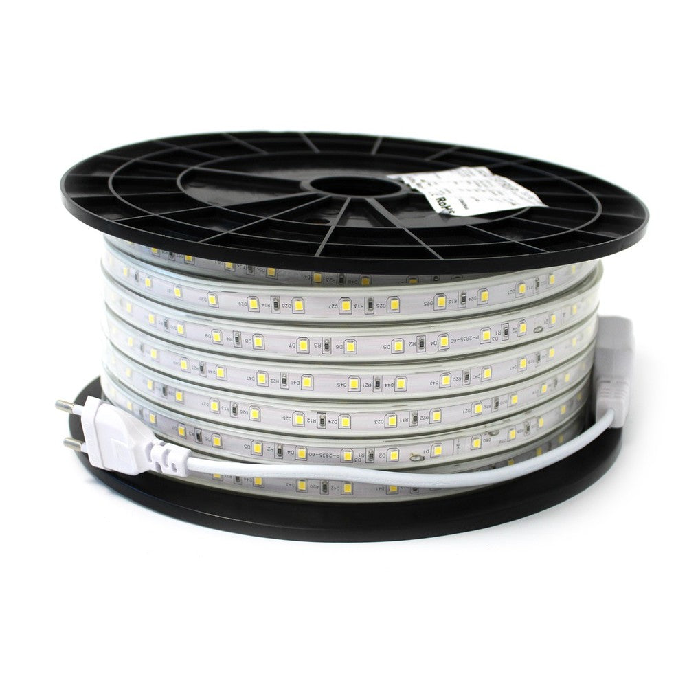 50m LED strip arbejdslys IP67, 60 LED/m, 5W/m, 500 lm/m, 125W, 230V, RA80, 12500lm