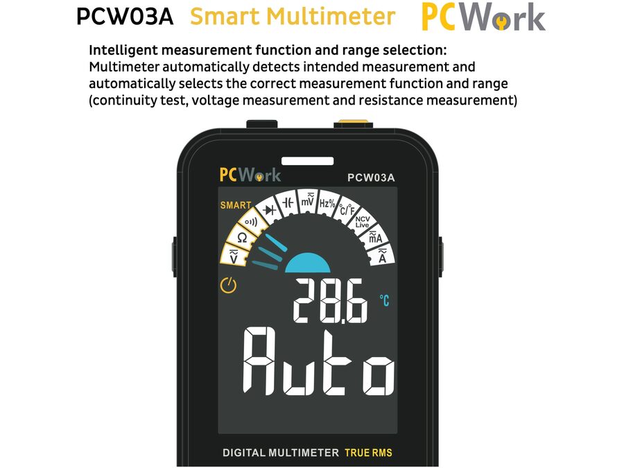 PCW03A Digital Multimeter, Smart, Sand RMS