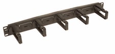 Kabelmanager plast 19" 1U sort