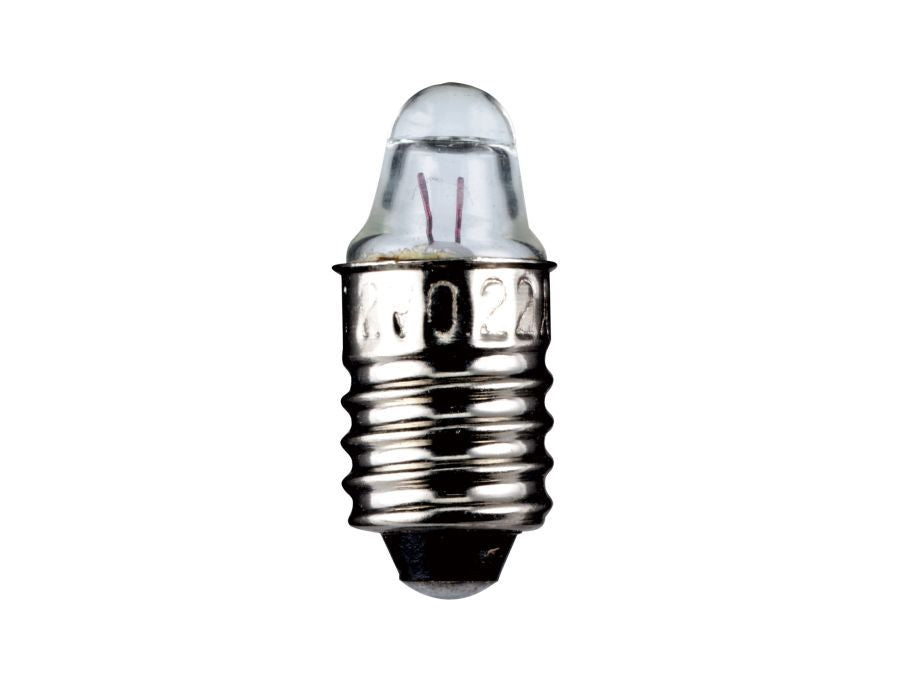 Dværglampe - 2,2V / 250mA / 0,50W Linse, E10 sokkel