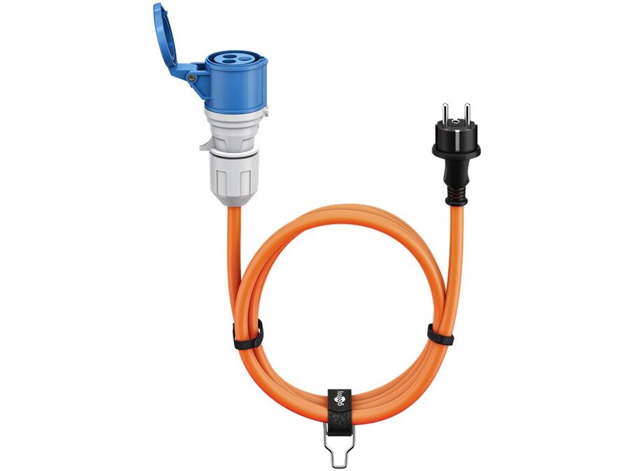 CEE adapterkabel - CEE7/7 han til 3P CEE hun (5m)