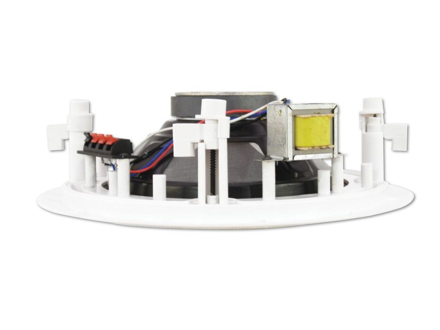 100V lofts-indbygningshøjttaler - 8" Rund 10W, Hvid (Ø235mm)