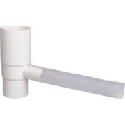 Plastmo vandudtag med flex slange, Ø75mm, hvid