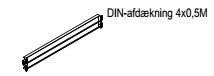 DIN-afdækning 4x0,5M