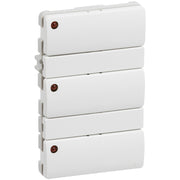 Fuga Svagstrømstryk 6 slutte og 3 lysdiode hvid