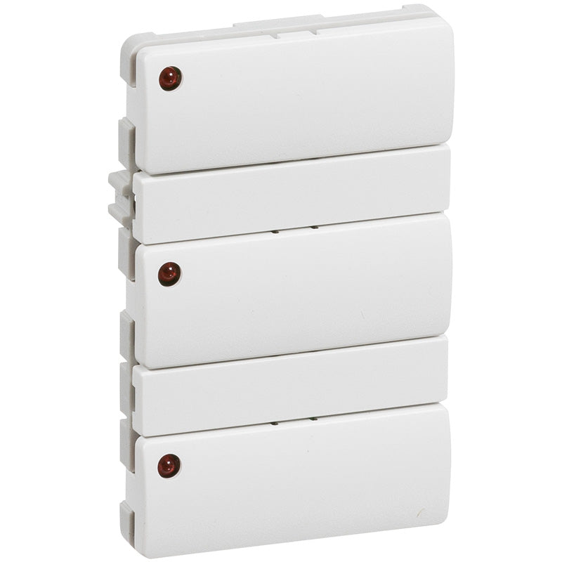 Fuga Svagstrømstryk 6 slutte og 3 lysdiode hvid