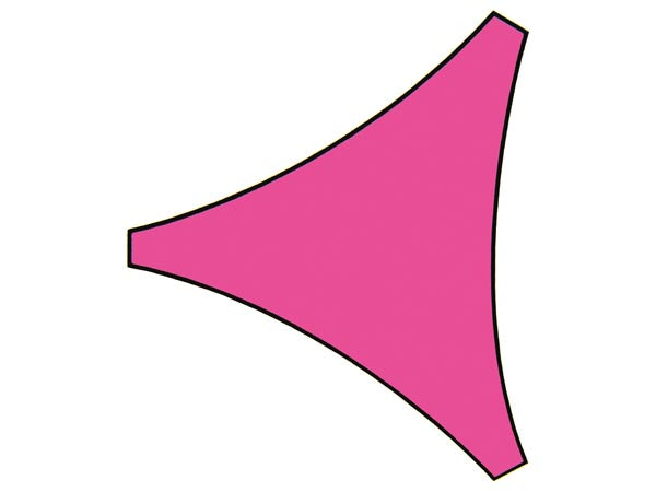 Trekantet solsejl - 5 x 5 x 5m, FUCHSIA