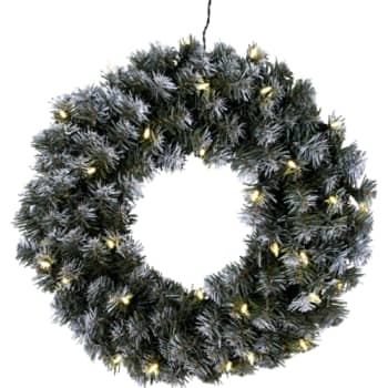 Star Trading Edmonton Gran Krans med Sne 50 cm 30LED