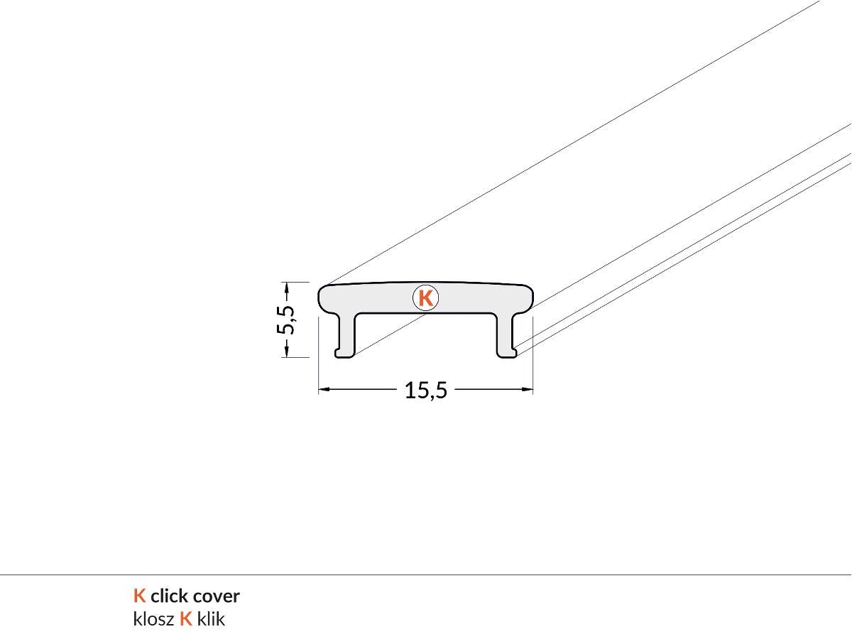 DIOFLEX Afdækning K opal for FLOOR12 2m