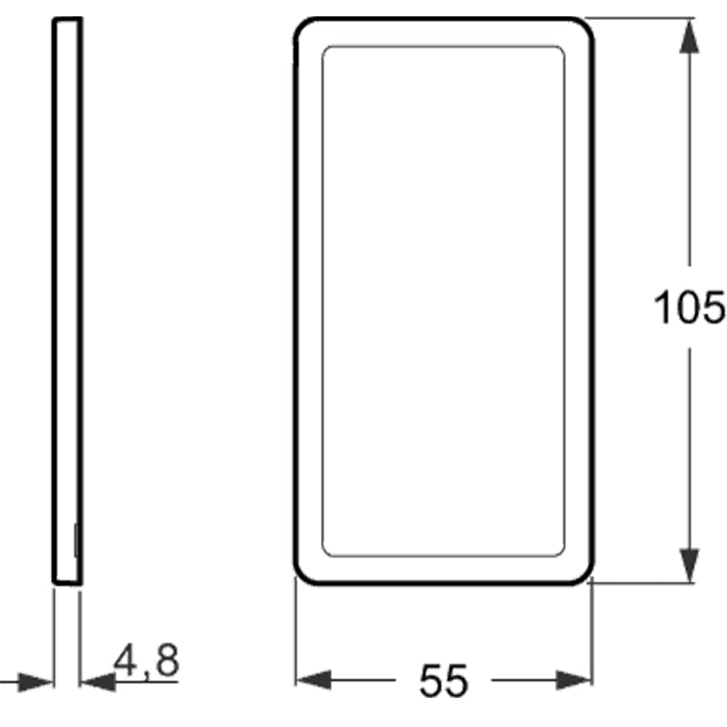 LK Fuga ramme SLIM 55 2m - stål