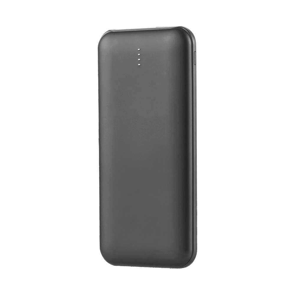 10.000mAh Powerbank med 2A hurtigopladning og 30 cm sort Type C-kabel