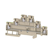 Multi-tier modular terminal, PUSH IN, dark beige, 1.5 mm2, 500 V, Number of connections: 6, Number o
