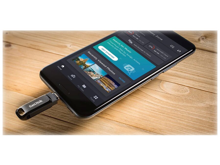 Ultra Dual Drive Go 256GB USB 3.1 Gen 1 USB-C, Sort