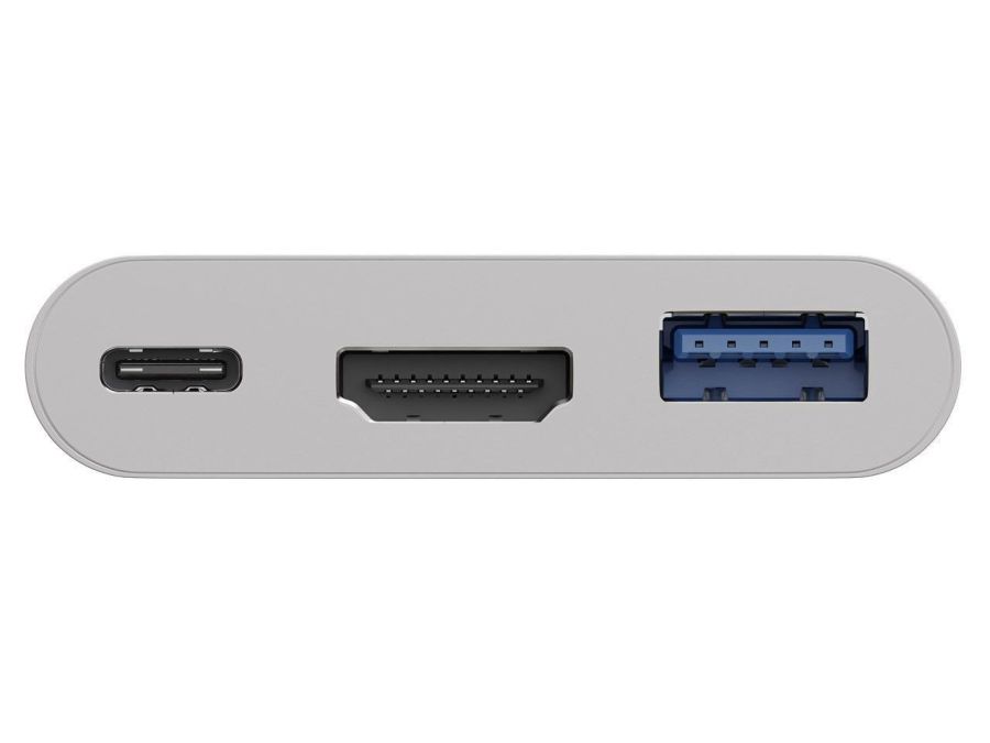 USB multiport adapter - USB-C han/hun, USB-A hun, HDMI, PD