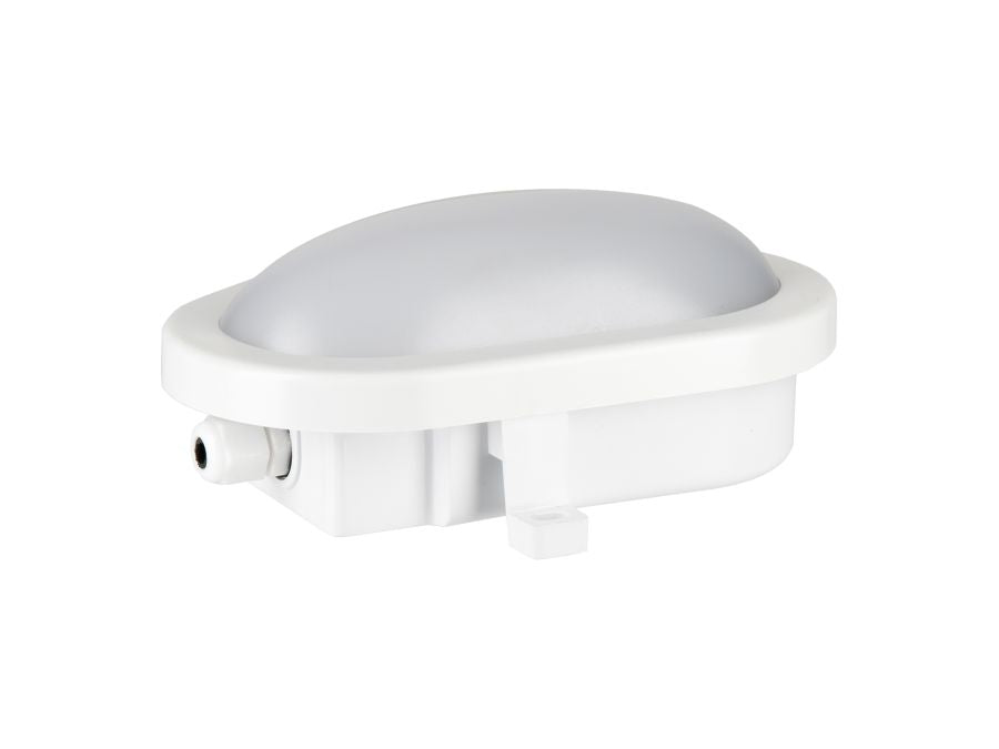Udendørs LED skotlampe - Oval 6W Varm Hvid (IP54)