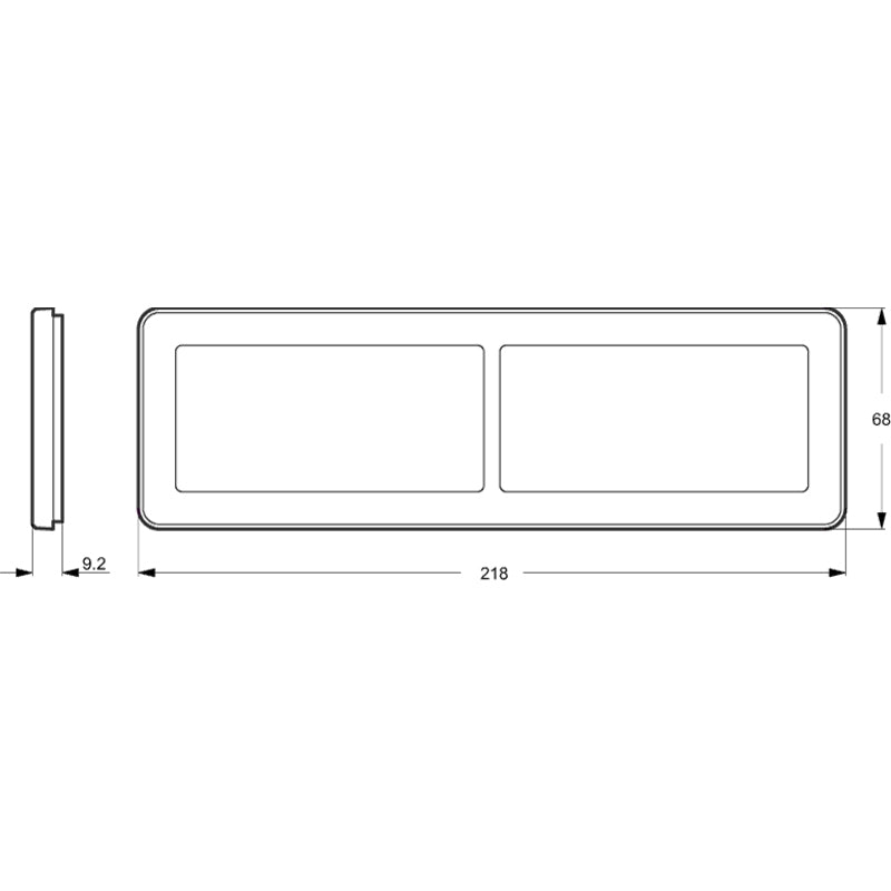LK Fuga ramme CHOICE 68 2x2m vandret - transparent