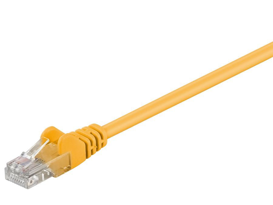 UTP netværkskabel - CAT6, 2xRJ45, Gul (1m)