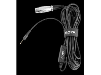 XLR til 3.5mm stik mikrofon kabel (6m), Sort