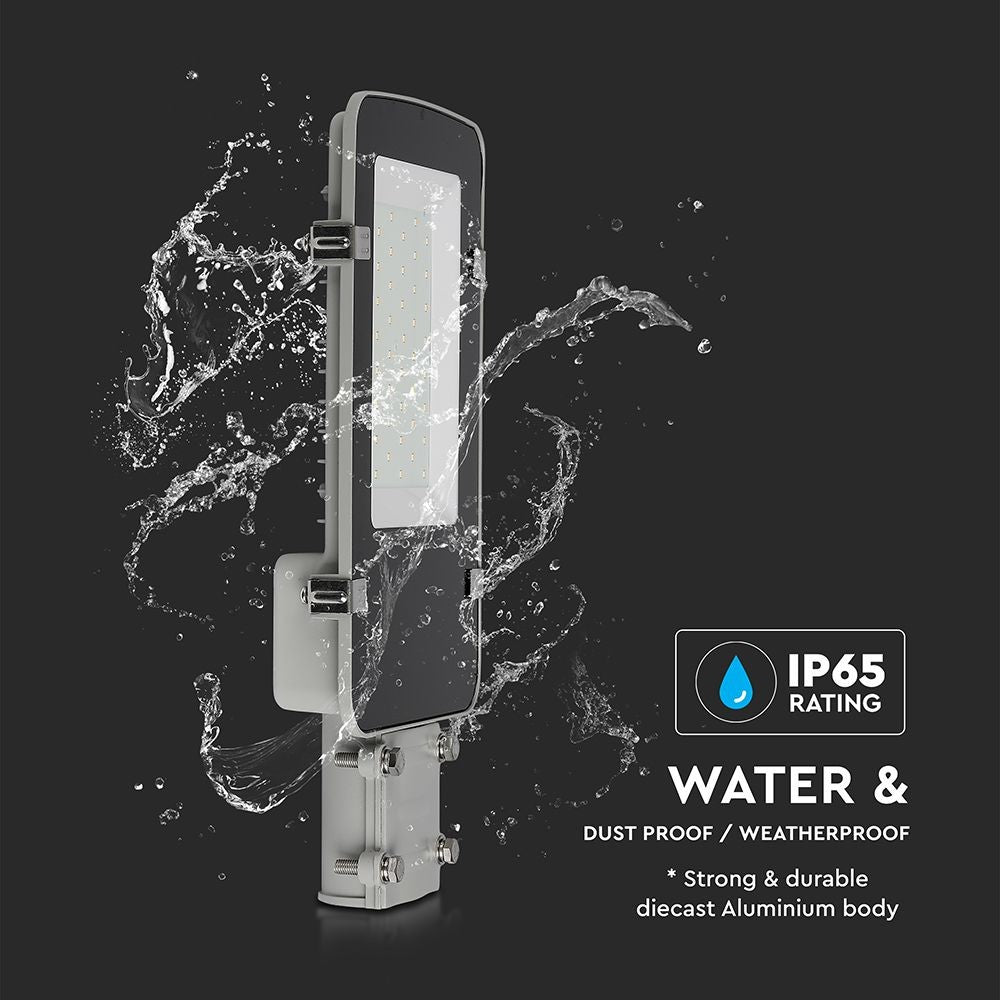 100W LED gadelygte med Samsung Chip, 4000K, grå hus - 5 års garanti