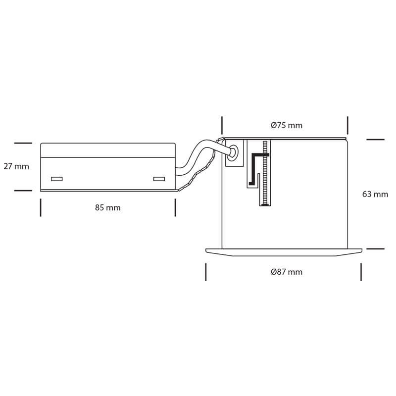 LED spot m. 6W 35° - rund kobber 33mm Type: 3508