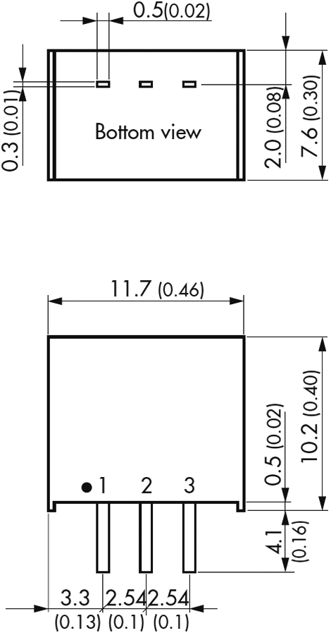 DC-DC converter - 6,5-36Vdc (ind) til 5Vdc (ud), 1A (SIP3)