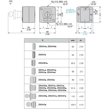 Nødstop Ø40 komplet XALK178GTH26