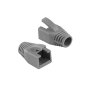 Blød hætte til RJ45 modularstik - 8mm, Grå (10 stk.)