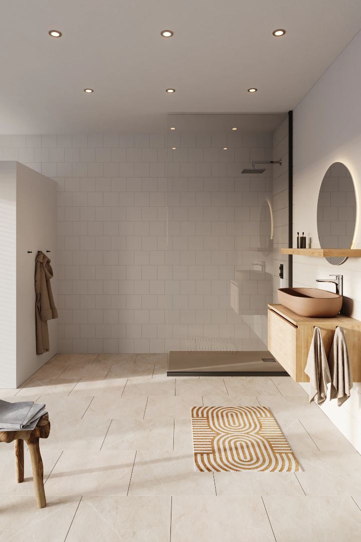 Indbygningsspot Leonis 2700K, 3-kit, nikkel, IP65