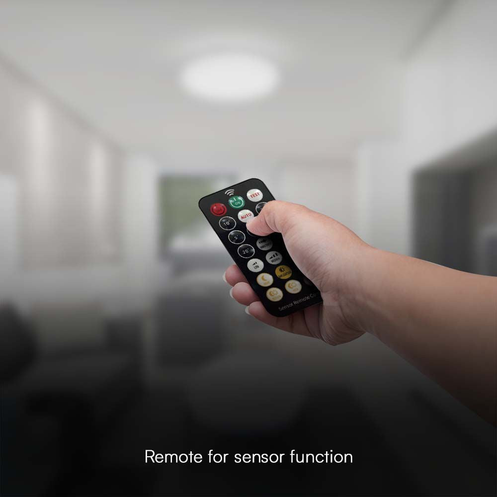 36W LED Kuppel Lys med Sensor og Samsung Chip i Hvid Ramme - 4000K, Firkantet Design, IP44 Beskyttelse