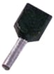 Isoleret dobbelt terminalrør sort 2x1,5mm2 L=12mm