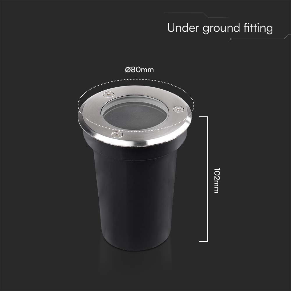 Mini nedgravningsspot GU10 lampe, rund, V-Tac Pro serie, 3 års producentgaranti, IP67