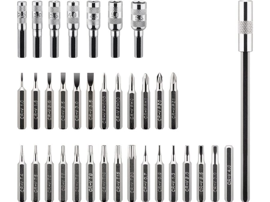 Pærcisions skruetrækkker og bitsæt (37 dele)