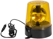 Roterende LED blinklys - Gul, 6W m. 230V netstik