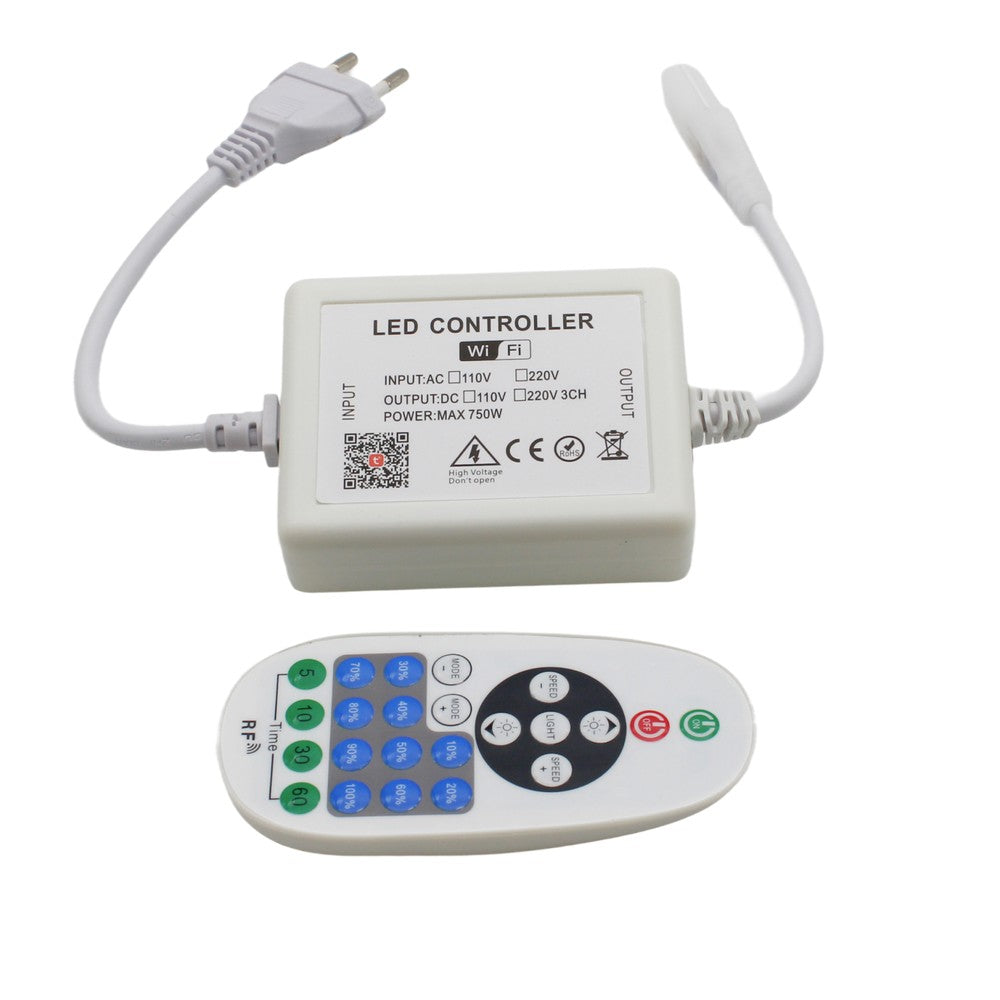 230V WiFi Smart Home dæmper inkl. endeprop (Slim COB), memory funktion, op til 50 meters rækkevidde