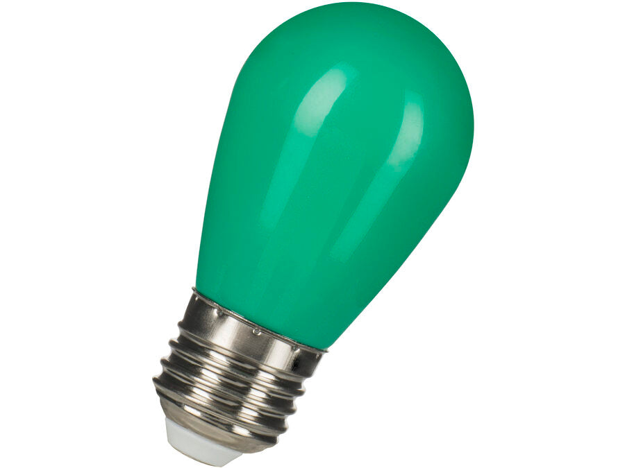 ST45 LED partypære - 230Vac 1W, E27 sokkel, GRØN
