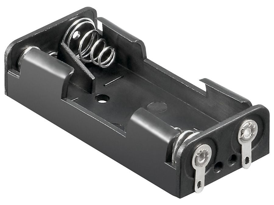 Batteriholder til 2xAAA bat. (m. loddeflige)