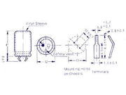 1000uF / 100V Elektrolyt metal, printben, Ø30x45mm (85°C)