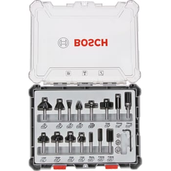 Bosch fræserjern, sæt med 15 stk. ass. str.