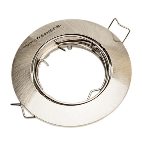 Downlight GU10 blank børstet stål m/kip