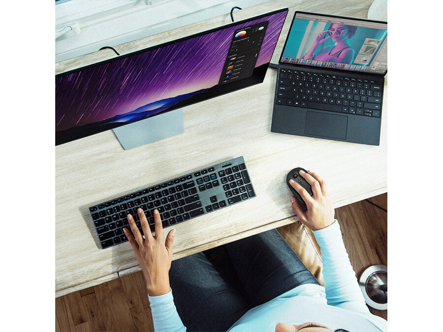 2.4 GHz bluetooth mini mus - 800/1200/1600dpi, USB-C, Sort