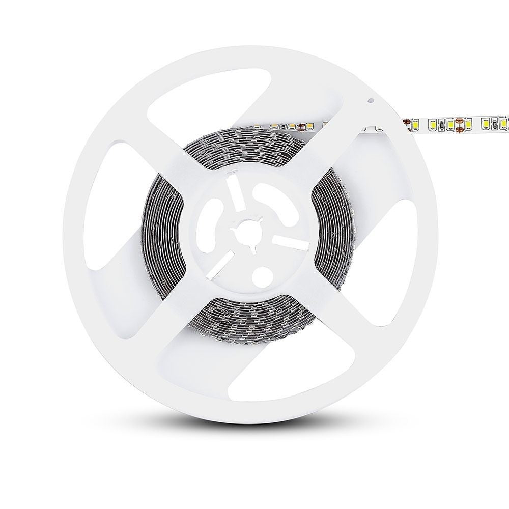 V-Tac 7,2W/m LED strip 8mm bred - 5m, 120 LED pr. meter (800lm/m, RA80)