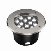 LEDlife nedgravningsspot - 12W rund rustfrit stål GU10 24V AC/DC IP68 960lm - 24V indgang