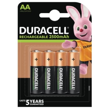 Duracell batteri, STAYCHARGED, AA, 4 stk.