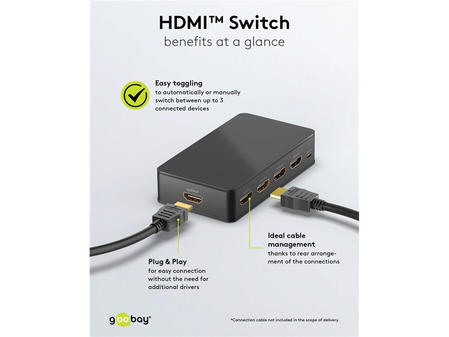 HDMI 2.0 switch - 4 ind til 1 ud, 4K/60Hz, HDCP